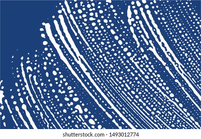 Grunge texture. Distress indigo rough trace. Energetic background. Noise dirty grunge texture. Artistic artistic surface. Vector illustration.