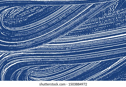 Grunge texture. Distress indigo rough trace. Exceptional background. Noise dirty grunge texture. Divine artistic surface. Vector illustration.