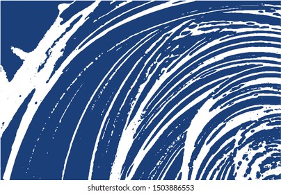 Grunge texture. Distress indigo rough trace. Extra background. Noise dirty grunge texture. Attractive artistic surface. Vector illustration.