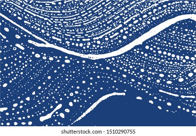 Grunge texture. Distress indigo rough trace. Exquisite background. Noise dirty grunge texture. Exotic artistic surface. Vector illustration.