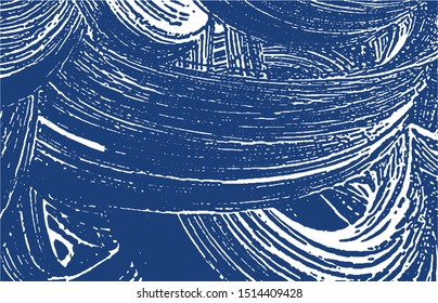 Grunge texture. Distress indigo rough trace. Excellent background. Noise dirty grunge texture. Flawless artistic surface. Vector illustration.