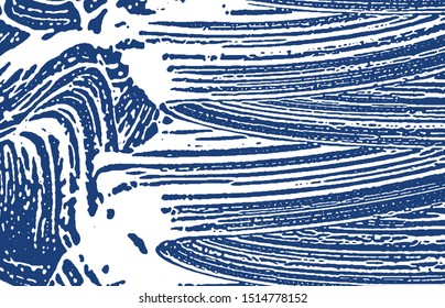 Grunge texture. Distress indigo rough trace. Eminent background. Noise dirty grunge texture. Perfect artistic surface. Vector illustration.