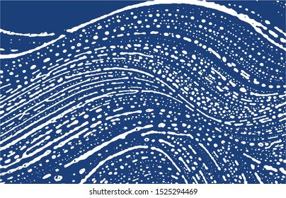 Grunge texture. Distress indigo rough trace. Exquisite background. Noise dirty grunge texture. Attractive artistic surface. Vector illustration.