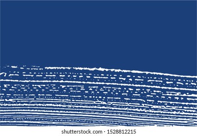 Grunge texture. Distress indigo rough trace. Energetic background. Noise dirty grunge texture. Splendid artistic surface. Vector illustration.