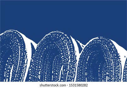 Grunge texture. Distress indigo rough trace. Energetic background. Noise dirty grunge texture. Likable artistic surface. Vector illustration.