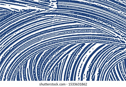 Grunge texture. Distress indigo rough trace. Extraordinary background. Noise dirty grunge texture. Exceptional artistic surface. Vector illustration.