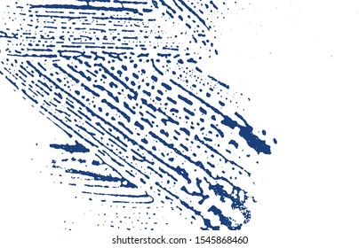 Grunge texture. Distress indigo rough trace. Emotional background. Noise dirty grunge texture. Dazzling artistic surface. Vector illustration.