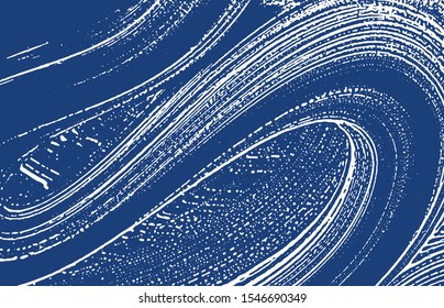 Grunge texture. Distress indigo rough trace. Exceptional background. Noise dirty grunge texture. Bizarre artistic surface. Vector illustration.