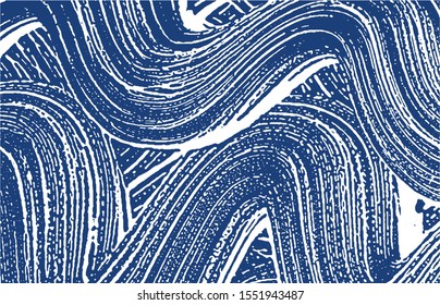 Grunge texture. Distress indigo rough trace. Exceptional background. Noise dirty grunge texture. Trending artistic surface. Vector illustration.