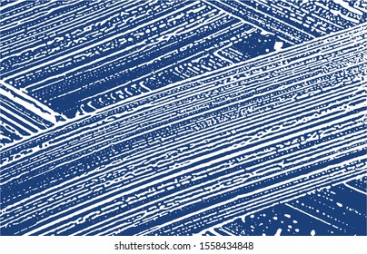 Grunge texture. Distress indigo rough trace. Extraordinary background. Noise dirty grunge texture. Artistic artistic surface. Vector illustration.
