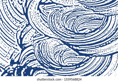 Grunge texture. Distress indigo rough trace. Delightful background. Noise dirty grunge texture. Nice artistic surface. Vector illustration.