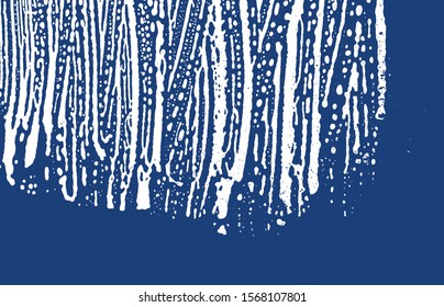 Grunge texture. Distress indigo rough trace. Exotic background. Noise dirty grunge texture. Posh artistic surface. Vector illustration.