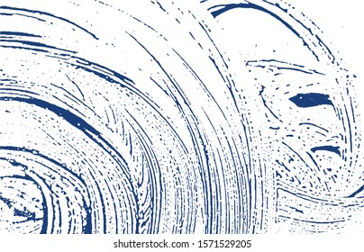 Grunge texture. Distress indigo rough trace. Dramatic background. Noise dirty grunge texture. Lovely artistic surface. Vector illustration.