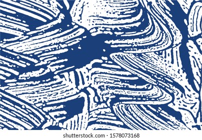 Grunge texture. Distress indigo rough trace. Delightful background. Noise dirty grunge texture. Dramatic artistic surface. Vector illustration.