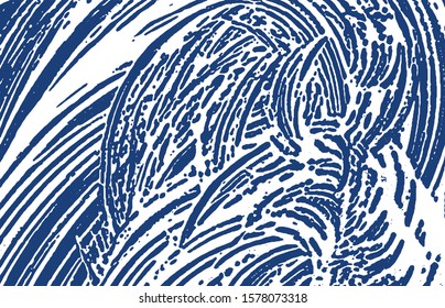 Grunge texture. Distress indigo rough trace. Exquisite background. Noise dirty grunge texture. Admirable artistic surface. Vector illustration.
