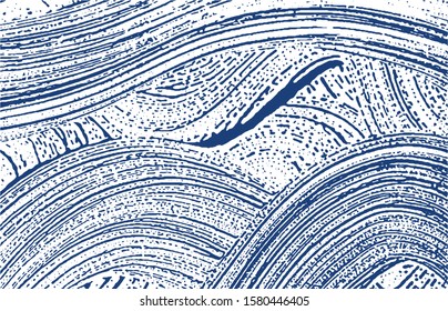 Grunge texture. Distress indigo rough trace. Elegant background. Noise dirty grunge texture. Attractive artistic surface. Vector illustration.