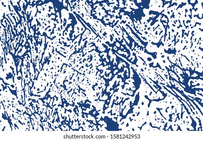 Grunge texture. Distress indigo rough trace. Enchanting background. Noise dirty grunge texture. Admirable artistic surface. Vector illustration.