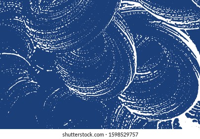 Grunge texture. Distress indigo rough trace. Exceptional background. Noise dirty grunge texture. Memorable artistic surface. Vector illustration.