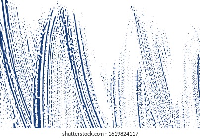 Grunge texture. Distress indigo rough trace. Delightful background. Noise dirty grunge texture. Wondrous artistic surface. Vector illustration.