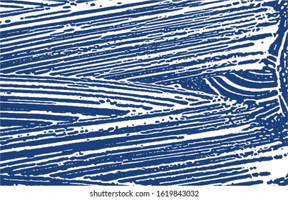 Grunge texture. Distress indigo rough trace. Enchanting background. Noise dirty grunge texture. Positive artistic surface. Vector illustration.