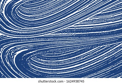 Grunge texture. Distress indigo rough trace. Exceptional background. Noise dirty grunge texture. Exotic artistic surface. Vector illustration.