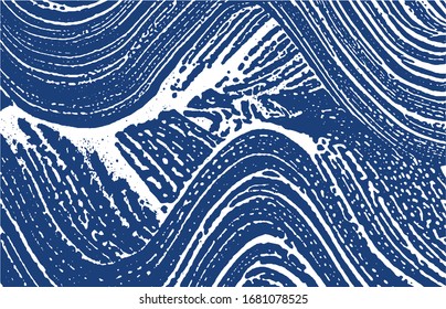 Grunge texture. Distress indigo rough trace. Exceptional background. Noise dirty grunge texture. Radiant artistic surface. Vector illustration.