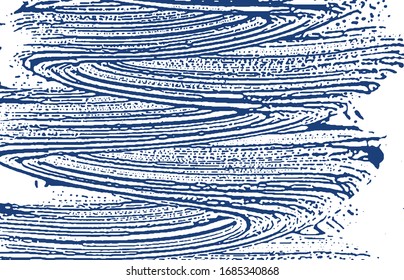 Textura gruesa. La angustia índigo áspera traza. Antecedentes emocionales. Textura sucia y ruidosa. Una superficie artística muy cuidada. Ilustración vectorial.