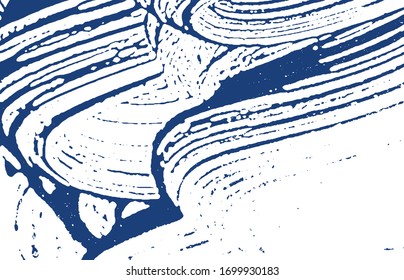  Textura gruesa. La angustia índigo áspera traza. Fondo dramático. Textura sucia y ruidosa. Maravillosa superficie artística. Ilustración vectorial.