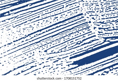  Grunge Textur. Distress indigo grobe Spur. Hervorragender Hintergrund. Geräusche schmutzige Grunge-Textur. Unbedachte künstlerische Oberfläche. Vektorillustration.