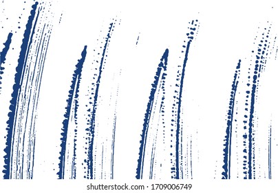 Grunge texture. Distress indigo rough trace. Extraordinary background. Noise dirty grunge texture. Nice artistic surface. Vector illustration.