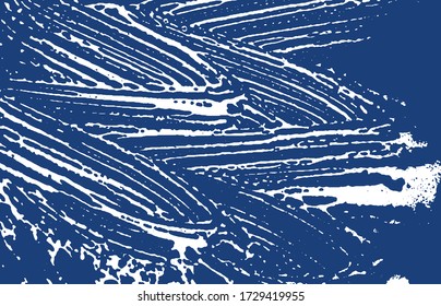 Textura gruesa. La angustia índigo áspera. Fondo energético. Textura de grifo sucio y ruidoso. Superficie artística real. Ilustración vectorial.