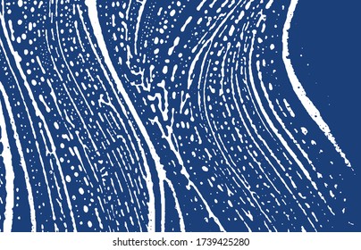 Grunge texture. Distress indigo rough trace. Exquisite background. Noise dirty grunge texture. Good-looking artistic surface. Vector illustration.