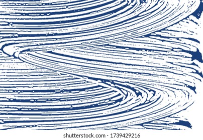 Grunge texture. Distress indigo rough trace. Dramatic background. Noise dirty grunge texture. Fascinating artistic surface. Vector illustration.