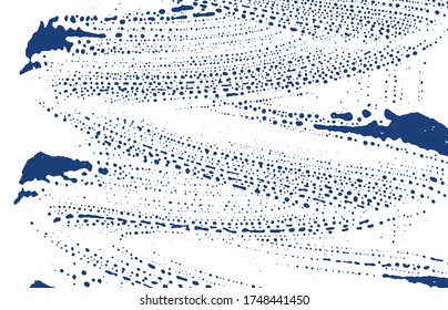 Grunge texture. Distress indigo rough trace. Elegant background. Noise dirty grunge texture. Indelible artistic surface. Vector illustration.