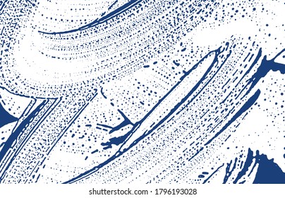 Grunge texture. Distress indigo rough trace. Divine background. Noise dirty grunge texture. Tempting artistic surface. Vector illustration.