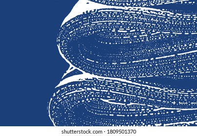 Grunge texture. Distress indigo rough trace. Energetic background. Noise dirty grunge texture. Mesmeric artistic surface. Vector illustration.