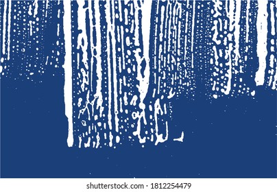 Grunge texture. Distress indigo rough trace. Extra background. Noise dirty grunge texture. Actual artistic surface. Vector illustration.