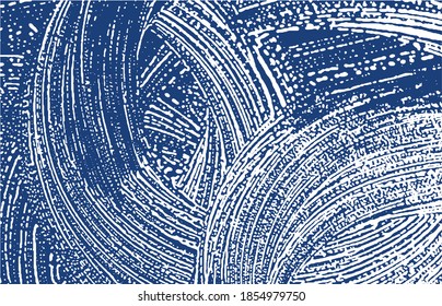 Grunge texture. Distress indigo rough trace. Extraordinary background. Noise dirty grunge texture. Comely artistic surface. Vector illustration.