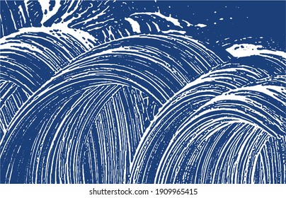 Grunge texture. Distress indigo rough trace. Excellent background. Noise dirty grunge texture. Extra artistic surface. Vector illustration.