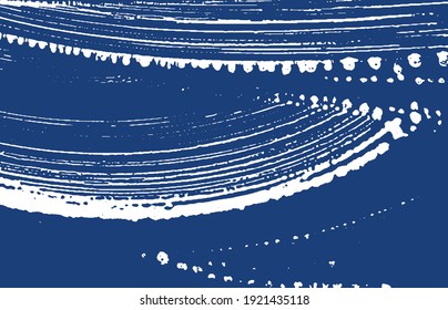 Grunge texture. Distress indigo rough trace. Enchanting background. Noise dirty grunge texture. Incredible artistic surface. Vector illustration.