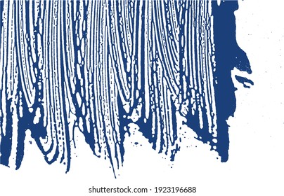 Textura gruesa. La angustia índigo áspera. Fondo elegante. Textura de grifo sucio y ruidoso. Asombrosa superficie artística. Ilustración vectorial.