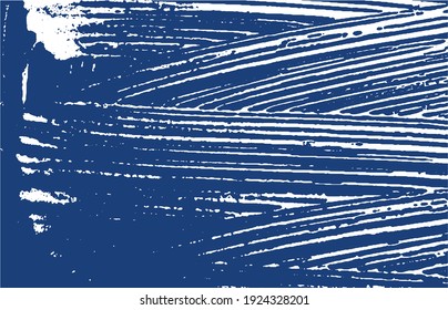 Grunge texture. Distress indigo rough trace. Enchanting background. Noise dirty grunge texture. Powerful artistic surface. Vector illustration.