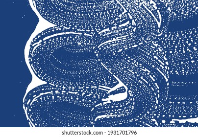 Grunge texture. Distress indigo rough trace. Energetic background. Noise dirty grunge texture. Precious artistic surface. Vector illustration.