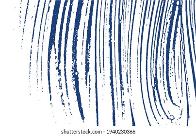 Grunge Textur. Distress indigo grobe Spur. Feiner Hintergrund. Geräusche schmutzige Grunge-Textur. Atemberaubende künstlerische Oberfläche. Vektorgrafik.