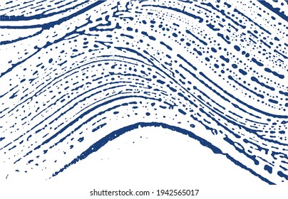 Grunge texture. Distress indigo rough trace. Eminent background. Noise dirty grunge texture. Flawless artistic surface. Vector illustration.