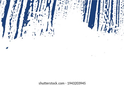 Grunge texture. Distress indigo rough trace. Emotional background. Noise dirty grunge texture. Admirable artistic surface. Vector illustration.