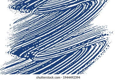 Grunge texture. Distress indigo rough trace. Elegant background. Noise dirty grunge texture. Delightful artistic surface. Vector illustration.