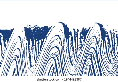 Grunge texture. Distress indigo rough trace. Dramatic background. Noise dirty grunge texture. Classy artistic surface. Vector illustration.