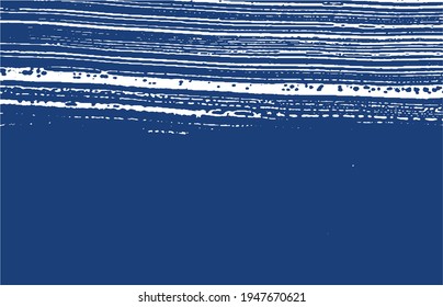 Textura gruesa. La angustia índigo áspera. Fondo energético. Textura de grifo sucio y ruidoso. Superficie artística elegante. Ilustración vectorial.