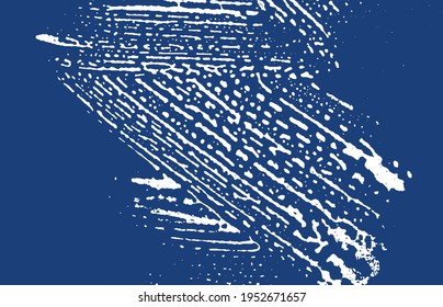 Grunge texture. Distress indigo rough trace. Extra background. Noise dirty grunge texture. Delicate artistic surface. Vector illustration.